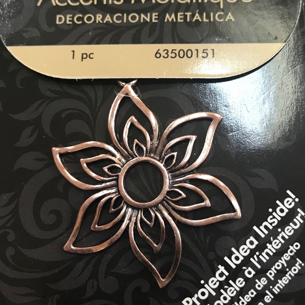 COPPER PLATED METAL SUNFLOWER RARE HUGE Statement